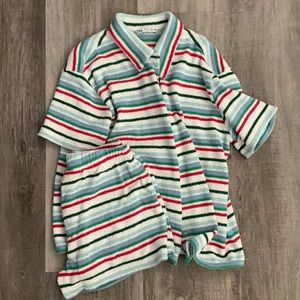 Striped terry cloth set